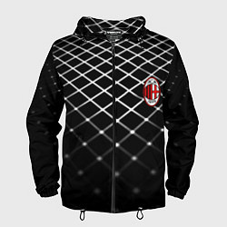 Ветровка с капюшоном мужская Милан футбольный клуб, цвет: 3D-черный