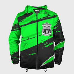 Ветровка с капюшоном мужская Liverpool sport green, цвет: 3D-черный