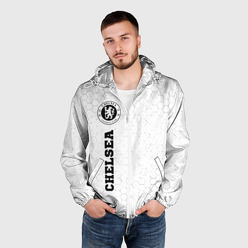 Мужская ветровка Chelsea sport на светлом фоне по-вертикали / 3D-Белый – фото 3