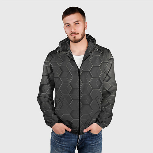 Мужская ветровка Кибер броня / 3D-Черный – фото 3