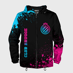 Мужская ветровка Club Brugge - neon gradient вертикально