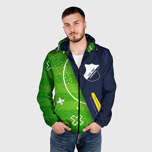 Мужская ветровка Hoffenheim football field / 3D-Черный – фото 3