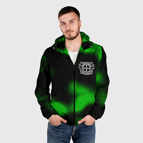 Мужская ветровка Bayer 04 sport halftone / 3D-Черный – фото 3
