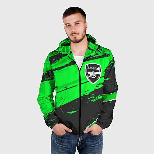 Мужская ветровка Arsenal sport green / 3D-Черный – фото 3