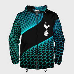 Ветровка с капюшоном мужская Tottenham football net, цвет: 3D-черный
