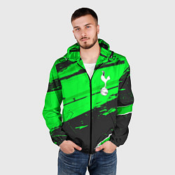 Ветровка с капюшоном мужская Tottenham sport green, цвет: 3D-черный — фото 2