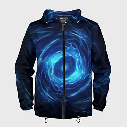 Мужская ветровка Взрыв синий геометрической абстракции