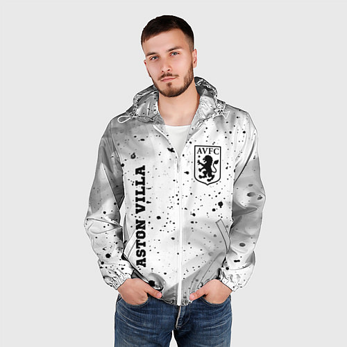 Мужская ветровка Aston Villa sport на светлом фоне вертикально / 3D-Белый – фото 3