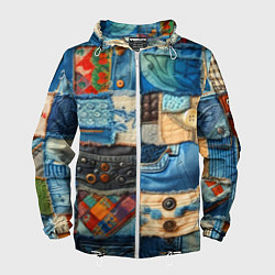 Мужская ветровка Vanguard denim patchwork - ai art