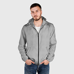 Ветровка с капюшоном мужская Узор в стиле ар-деко, цвет: 3D-черный — фото 2
