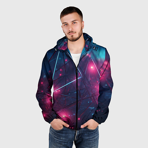 Мужская ветровка Конструкция с ярким свечением / 3D-Черный – фото 3