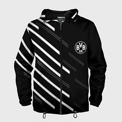 Ветровка с капюшоном мужская Borussia sport fc, цвет: 3D-черный