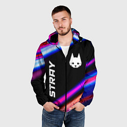 Ветровка с капюшоном мужская Stray speed game lights, цвет: 3D-черный — фото 2