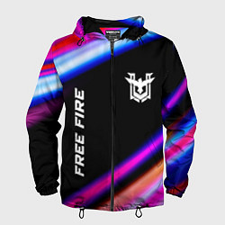 Ветровка с капюшоном мужская Free Fire speed game lights, цвет: 3D-черный