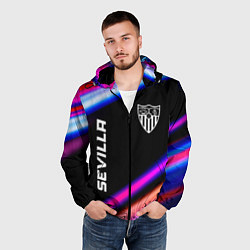 Ветровка с капюшоном мужская Sevilla speed game lights, цвет: 3D-черный — фото 2