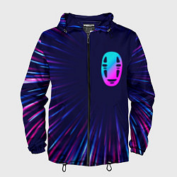 Ветровка с капюшоном мужская Spirited Away neon blast lines, цвет: 3D-черный