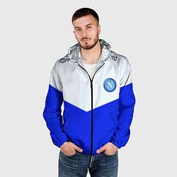 Ветровка с капюшоном мужская Napoli fc geometry, цвет: 3D-черный — фото 2