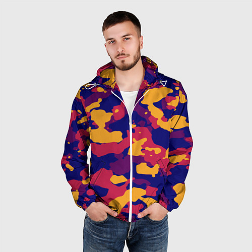 Мужская ветровка Камуфляж армейский / 3D-Белый – фото 3
