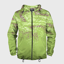 Ветровка с капюшоном мужская Крокодила кожа абстракция, цвет: 3D-черный