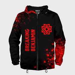 Мужская ветровка Breaking Benjamin - red gradient вертикально