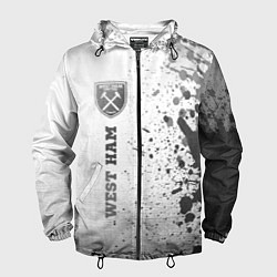 Ветровка с капюшоном мужская West Ham - white gradient по-вертикали, цвет: 3D-черный