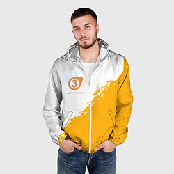 Ветровка с капюшоном мужская Half life 3 краски, цвет: 3D-белый — фото 2
