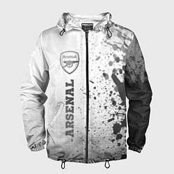 Ветровка с капюшоном мужская Arsenal - white gradient по-вертикали, цвет: 3D-черный