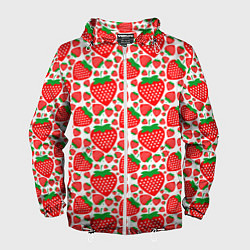 Мужская ветровка Клубничный паттерн