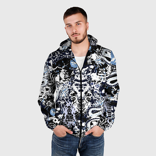 Мужская ветровка Японский самурай и драконы / 3D-Черный – фото 3
