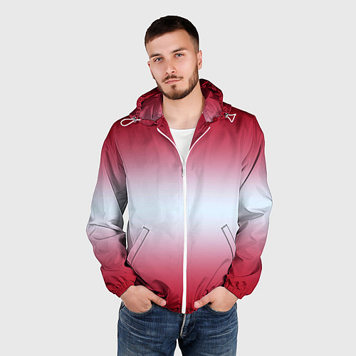 Мужская ветровка Gradient color / 3D-Белый – фото 3