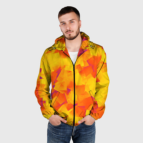 Мужская ветровка Желтый калейдоскоп / 3D-Черный – фото 3