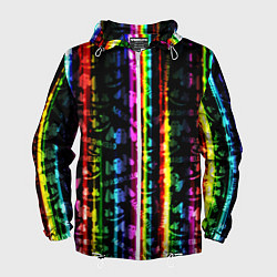 Ветровка с капюшоном мужская Marshmello градиент, цвет: 3D-белый