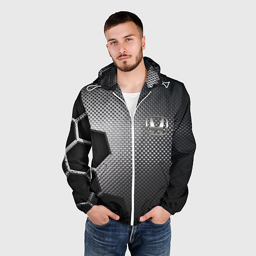 Мужская ветровка Honda metal auto / 3D-Белый – фото 3