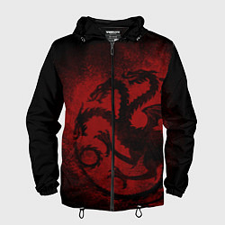 Ветровка с капюшоном мужская Targaryen house Game of Thrones, цвет: 3D-черный
