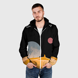 Ветровка с капюшоном мужская Arrakis sandworm Dune, цвет: 3D-белый — фото 2