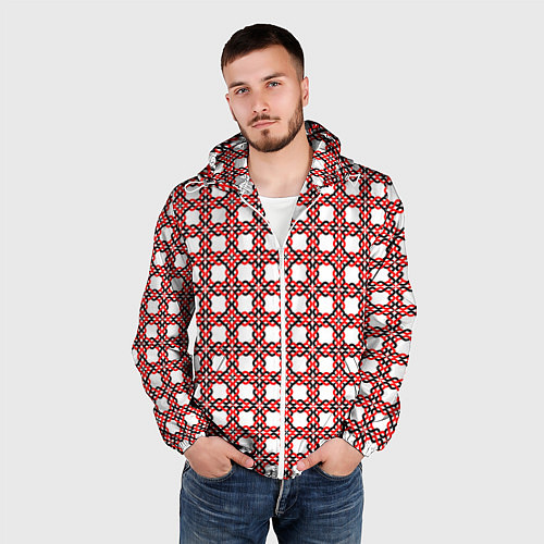 Мужская ветровка Скандинавское плетение / 3D-Белый – фото 3