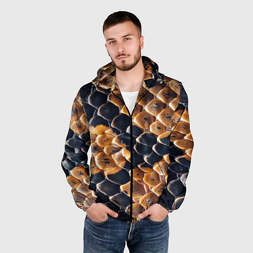 Мужская ветровка Змеиный талисман / 3D-Черный – фото 3
