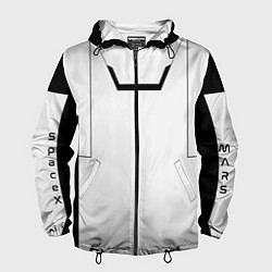 Ветровка с капюшоном мужская Скафандр space, цвет: 3D-черный