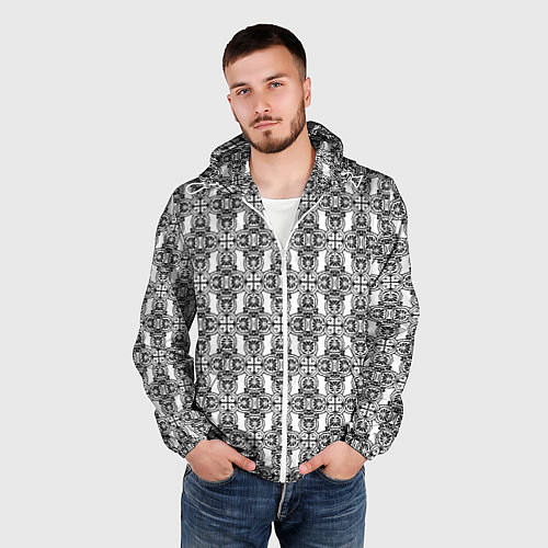 Мужская ветровка Винтажный ажур / 3D-Белый – фото 3
