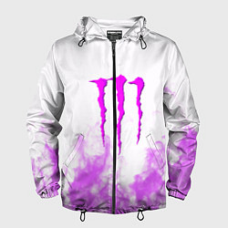Ветровка с капюшоном мужская Monster energy neon flame, цвет: 3D-черный