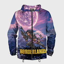 Ветровка с капюшоном мужская Borderlands вооружение, цвет: 3D-черный