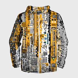 Мужская ветровка Cyberpunk pattern yellow