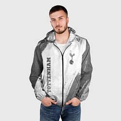 Ветровка с капюшоном мужская Tottenham - white gradient вертикально, цвет: 3D-черный — фото 2