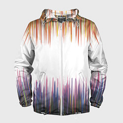 Ветровка с капюшоном мужская Бахрома, цвет: 3D-белый