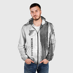 Ветровка с капюшоном мужская Hoffenheim - white gradient по-вертикали, цвет: 3D-черный — фото 2