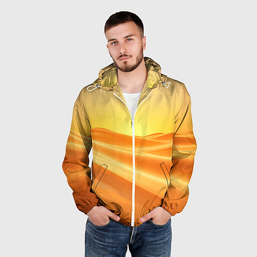 Мужская ветровка Золотые пески / 3D-Белый – фото 3