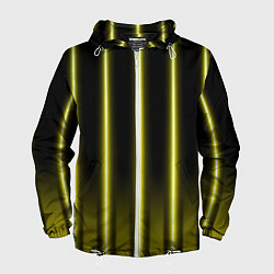 Ветровка с капюшоном мужская Neon yellow, цвет: 3D-белый