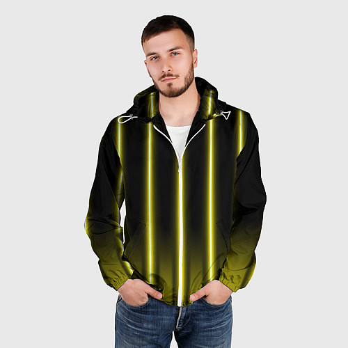Мужская ветровка Neon yellow / 3D-Белый – фото 3