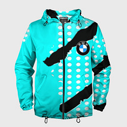 Ветровка с капюшоном мужская BMW sport краски, цвет: 3D-черный