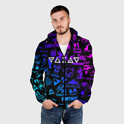 Ветровка с капюшоном мужская Ведьмак логотипы игр, цвет: 3D-черный — фото 2